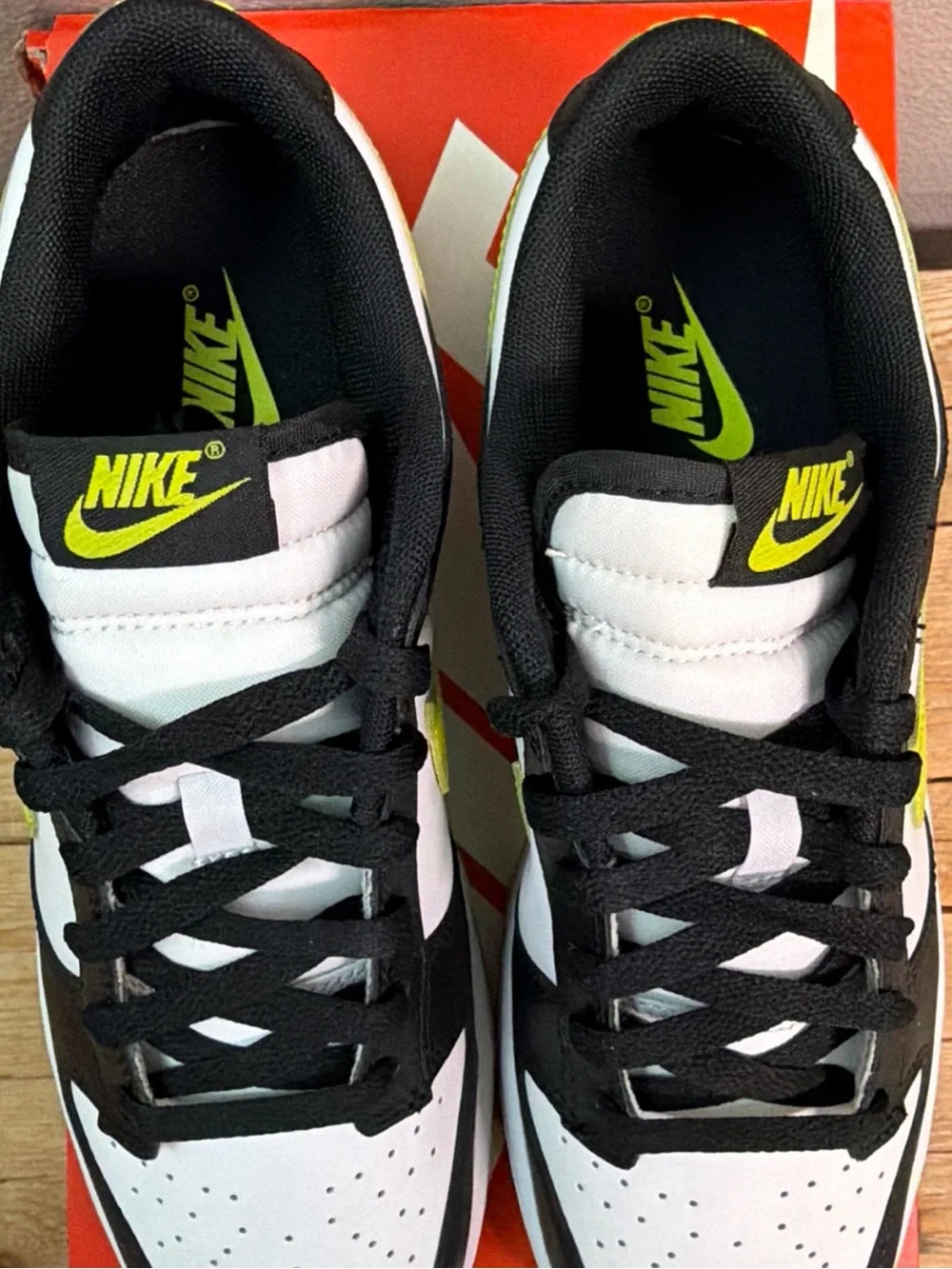 Nike Dunk Low Men’s Sneakers - Black/White/Volt Green